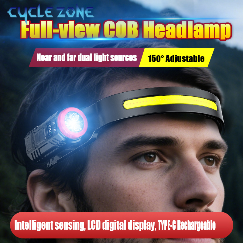 Outdoor Adventure Zone - Dual Light COB Motion Sensor Headlamp