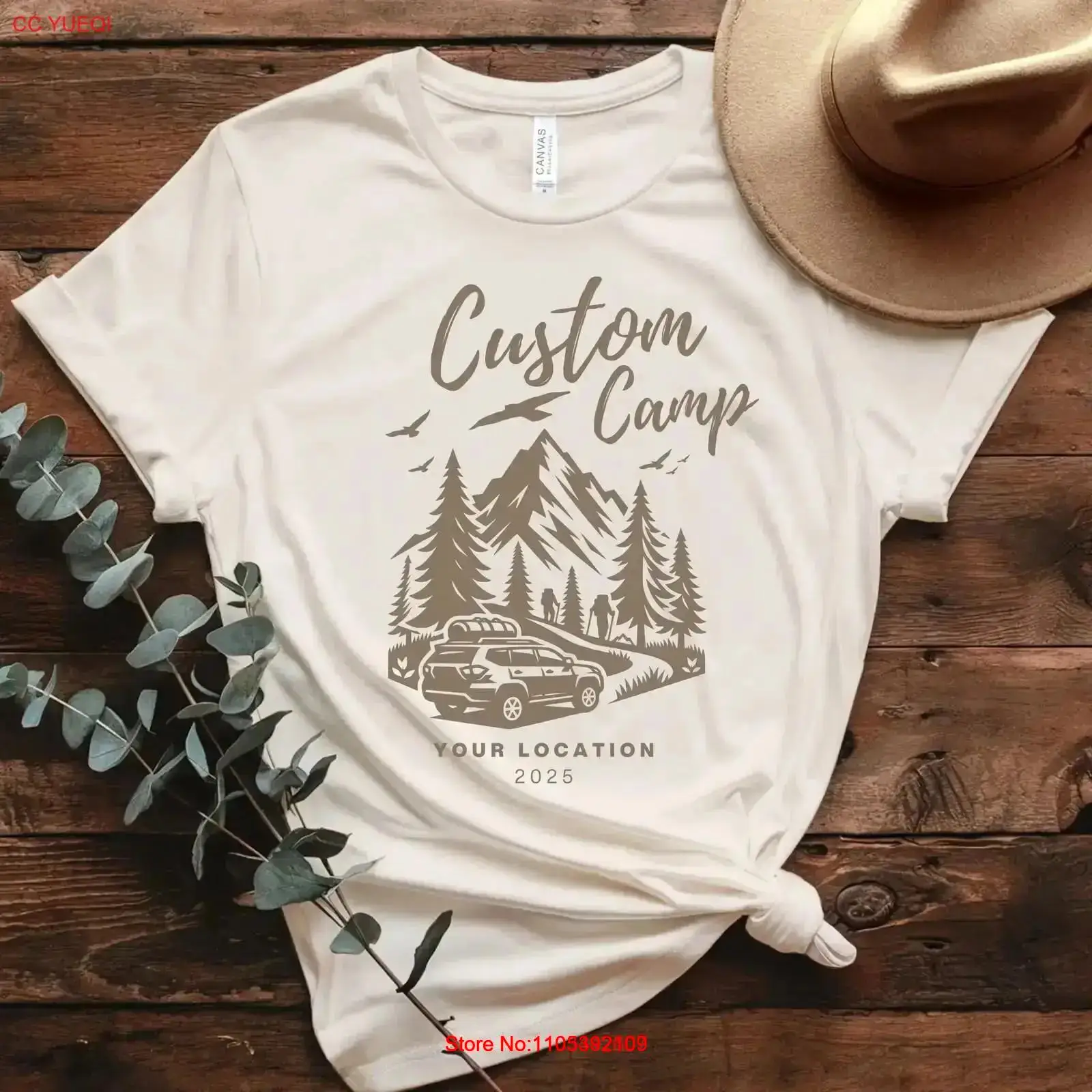 Custom Camp T Shirt with Locat - Outdoor Adventure Vacations For Families review and price