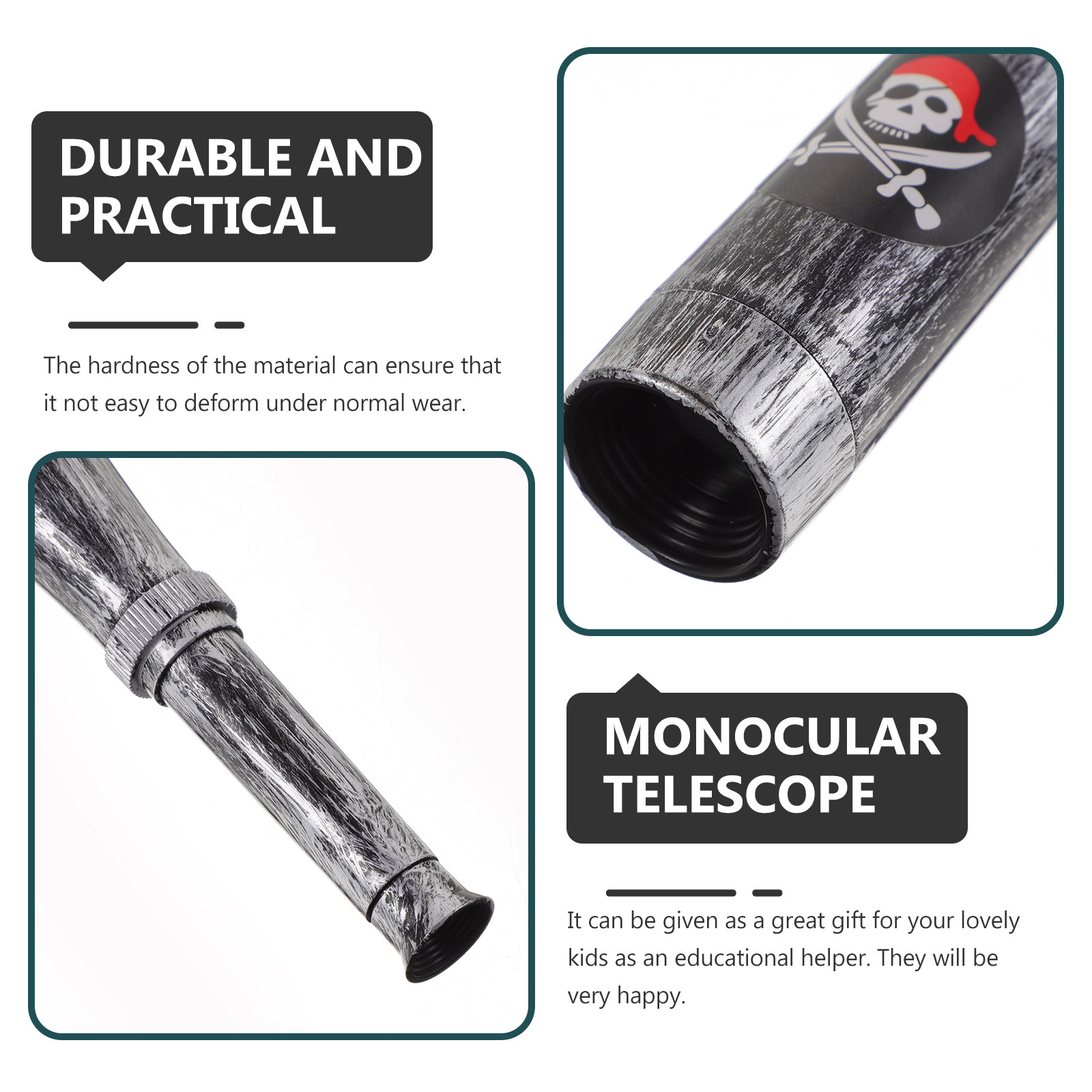 6Pcs Kids Pirate Monocular Tel - Outdoor Adventure Kids Party review and price