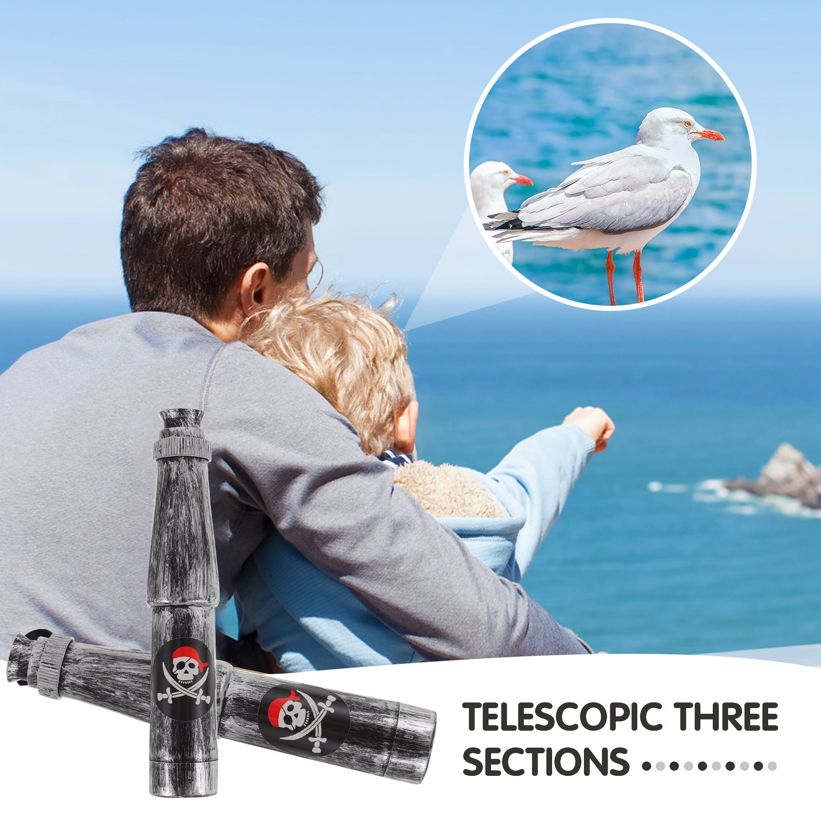 6Pcs Kids Pirate Monocular Tel - Outdoor Adventure Kids Party review and price