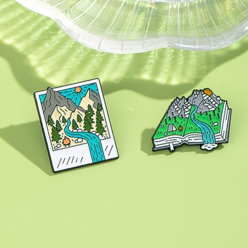 Adventure-Themed Enamel Pins:  - Outdoor Adventure Friends review and price
