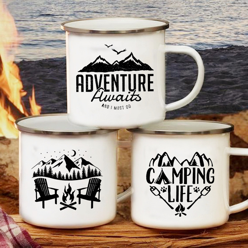 Adventure Awaits Camping Mugs  - Outdoor Adventure Friends review and price