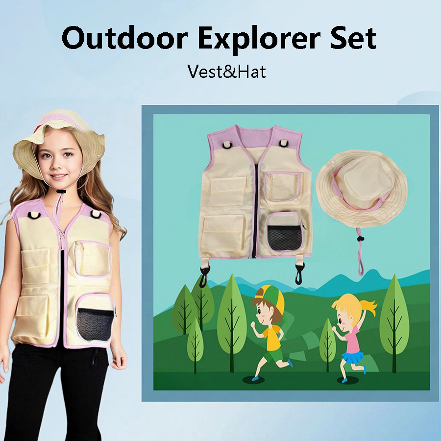 Children Explorer Vest Hat Sui - Outdoor Adventure Kids Party review and price