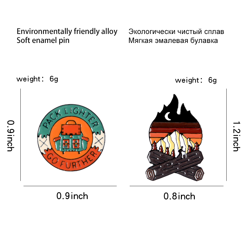 Outdoors Bonfire Enamel Pin Cu - Outdoor Adventure Friends review and price