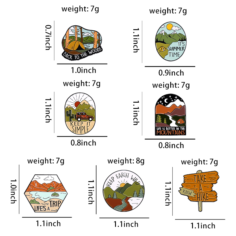 Camping Outdoors Enamel Pins C - Outdoor Adventure Friends review and price